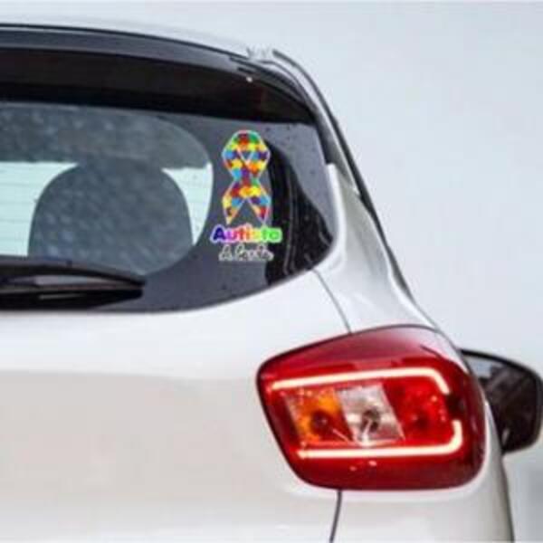 Adesivo De Carro Autismo Mod02 Medidas:8 X 15 Cm
