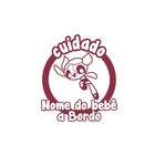 Adesivo De Carro Bebê A Bordo Super Poderosa -g 40x40cm