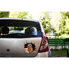Adesivo De Carro Cachorro Golden No Buraco