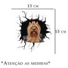 Adesivo De Carro Cachorro Yorkie No Buraco *atenção As Medida