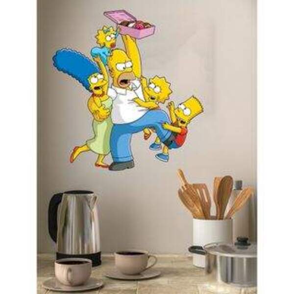 Adesivo De Cozinha The Simpsons Mod02 Medida:65 X 70 Cm