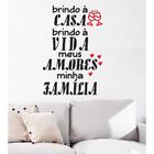 Adesivo De Decoração Frase Brindo À Casa Brindo À Vida Sala