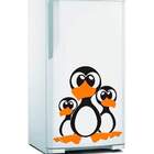 Adesivo De Geladeira 3 Pinguins Irmãos-m 37x38cm