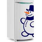 Adesivo De Geladeira Boneco De Neve De Chapéu-m 30x75cm