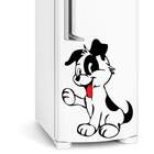 Adesivo De Geladeira Cachorro Feliz-p 34x48cm