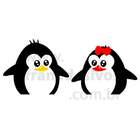 Adesivo De Geladeira Casal De Pinguim Filhotes-p 25x12cm
