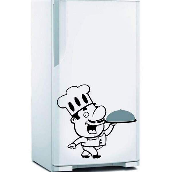 Adesivo De Geladeira Chefe De Cozinha 10-m 50x55cm