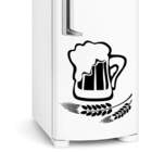 Adesivo De Geladeira Copo De Cerveja 2-m 44x50cm