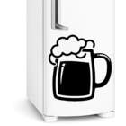 Adesivo De Geladeira Copo De Cerveja 3-g 56x60cm