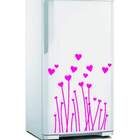 Adesivo De Geladeira Flores Corações-g 50x70cm