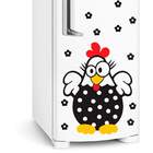 Adesivo De Geladeira Galinha Flores-p 35x40cm