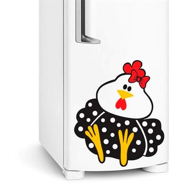 Adesivo De Geladeira Galinha Fofinha-p 33x40cm