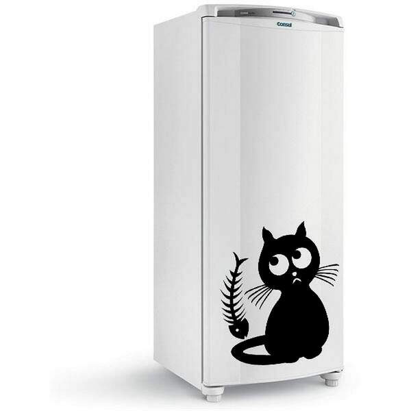 Adesivo De Geladeira Gatinho Espinhos-g 60x68cm