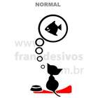 Adesivo De Geladeira Gato Pensando Em Peixe-g 50x100cm