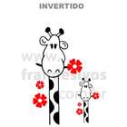 Adesivo De Geladeira Girafa Flor-p 25x50cm