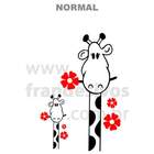 Adesivo De Geladeira Girafa Flor-p 25x50cm