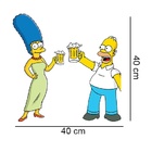 Adesivo De Geladeira Homer E Marge Medida:40 X 40 Cm