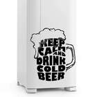 Adesivo De Geladeira Keep Calm And Drink Cold Beer-g 75x90cm