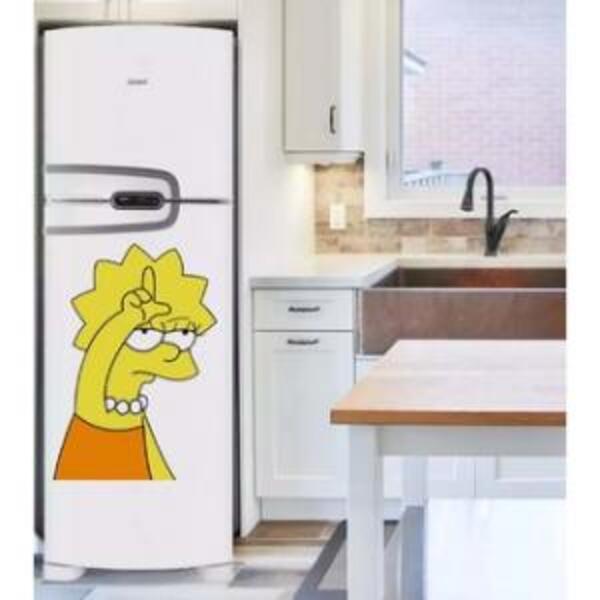 Adesivo De Geladeira Lisa Simpson Mod02 Medidas:34 X 50 Cm