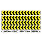 Adesivo De Geladeira Mantenha Distância-m 60x36cm