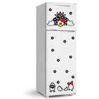 Adesivo De Geladeira Papai Galo E Pintinhos-m 50x40cm