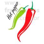 Adesivo De Geladeira Pimentas Hot Pepper-m 40x58cm
