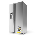 Adesivo de Geladeira Pinguim Champanhe 25x25 cm