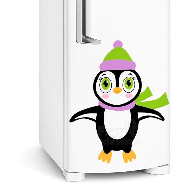 Adesivo De Geladeira Pinguim De Olhos Claros-m 40x50cm