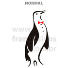 Adesivo De Geladeira Pinguim Elegante-g 43x100cm