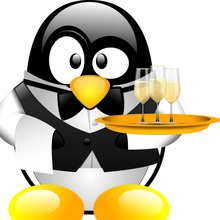 Adesivo De Geladeira Pinguim Gigante Champanhe 52x52 Cm