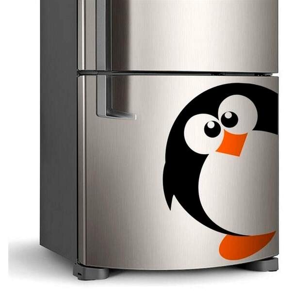 Adesivo De Geladeira Pinguim Gordinho-m 50x77cm