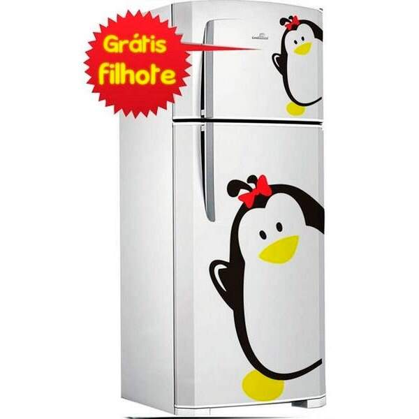 Adesivo De Geladeira Pinguim Laço-p 25x48cm