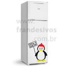 Adesivo De Geladeira Pinguim Placa Olha A Dieta-m 40x40cm