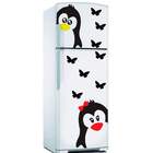 Adesivo De Geladeira Pinguins Borboletinhas-p 48x38cm