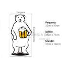 Adesivo De Geladeira Urso Polar Cerveja-g 50x102cm