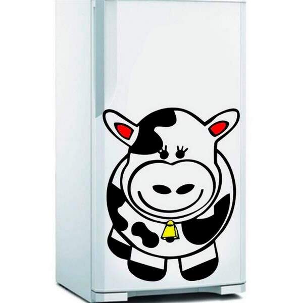 Adesivo De Geladeira Vaquinha 2-p 25x29cm