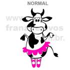 Adesivo De Geladeira Vaquinha Bailarina-m 37x63cm