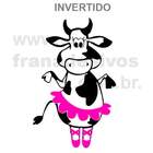 Adesivo De Geladeira Vaquinha Bailarina-m 37x63cm