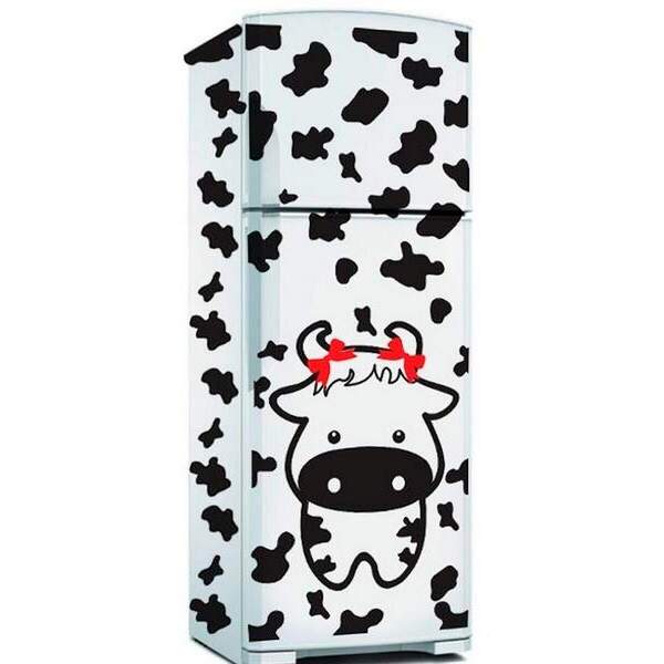 Adesivo De Geladeira Vaquinha Manchas 3-p Apenas Porta