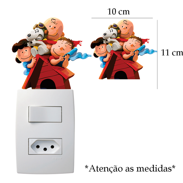 Adesivo De Interruptor Snoopy Mod 1*atenção As Medidas*