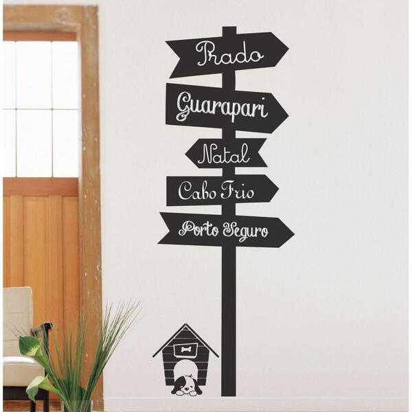 Adesivo De Lousa De Setas Escreva Nomes Cidade E Cachorro