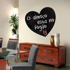 Adesivo De Lousa Para Parede Coração 03-eg 100x100cm