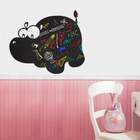 Adesivo De Lousa Para Parede Hipopótamo 16-eg 94x80cm