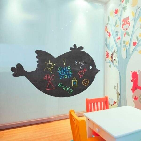 Adesivo De Lousa Para Parede Passarinho 17-g 92x60cm