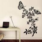 Adesivo De Parede 2 Borboletas E Floral-g 64x98cm
