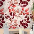 Adesivo De Parede  Folha Seca Natureza Vermelha Vinílico 12m