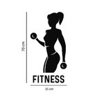 Adesivo De Parede Academia Silhueta Mulher Fitness Musculação