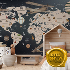 Adesivo De Parede Adesivo Personalizado Mapa Mundi Infantil