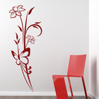 Adesivo De Parede - Arabesco Flores E Borboleta - 006flp