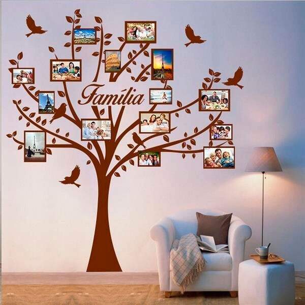 Adesivo De Parede Arvore Da Família 3-p 72x80cm